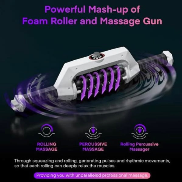 Mini body roller Wireless model Massager - Rechargeable Cordless Percussion Deep Tissue Therapy for Muscle Pain Relief, Portable Handheld Design for Athletes & Home Use