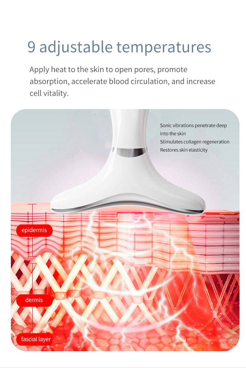Neck Lifting Massager True Beauty Glow Facial Massager for Skin Care, Improve, Firm, Tightening and Smooth
