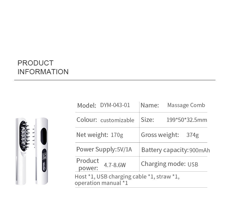Scalp Care Liquid Ultrasonic Atomizing Comb