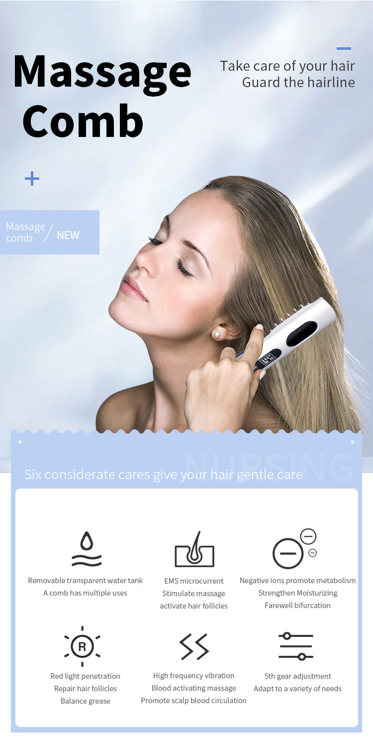 Scalp Care Liquid Ultrasonic Atomizing Comb