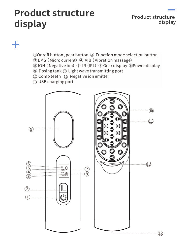 Scalp Care Liquid Ultrasonic Atomizing Comb