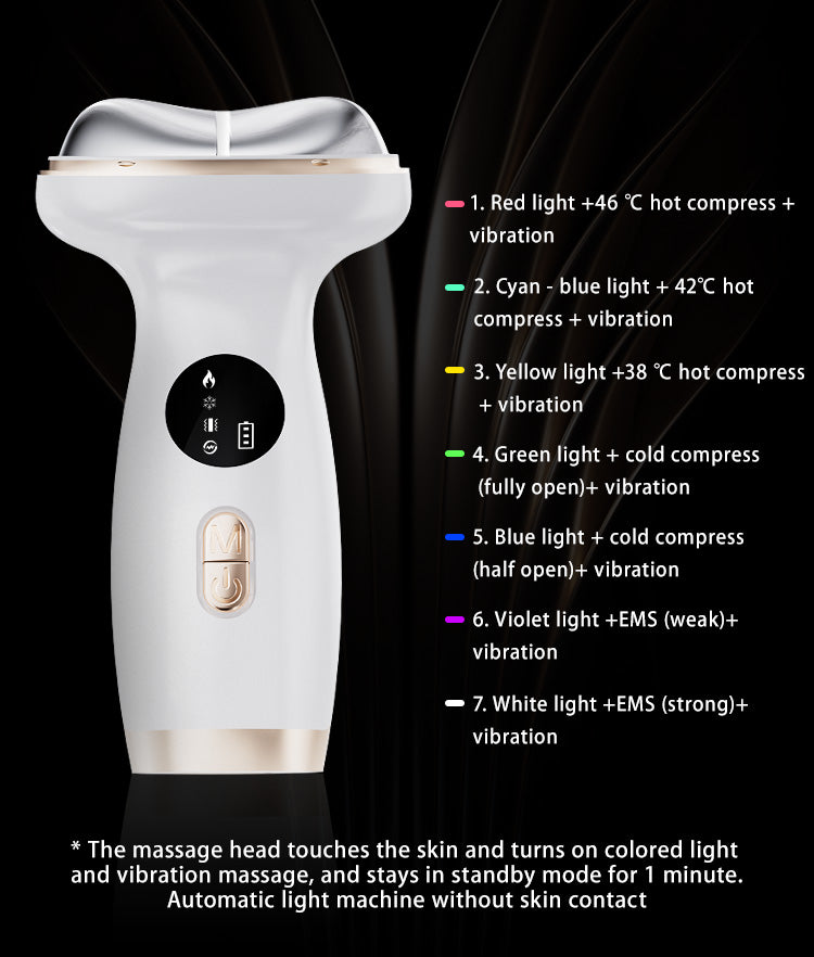 Hot-Cold Neck Beauty Device for Skin Care and Skin Rejuvenation
