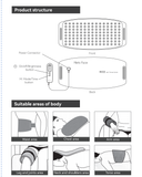 Hello Face L120 Red & Near-Infrared Light Therapy Pad for Skin Rejuvenation and Pain Relief