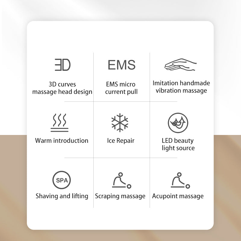 Hot-Cold Tightening Massage Beauty Device for Tightening and Collagen Face and Neck