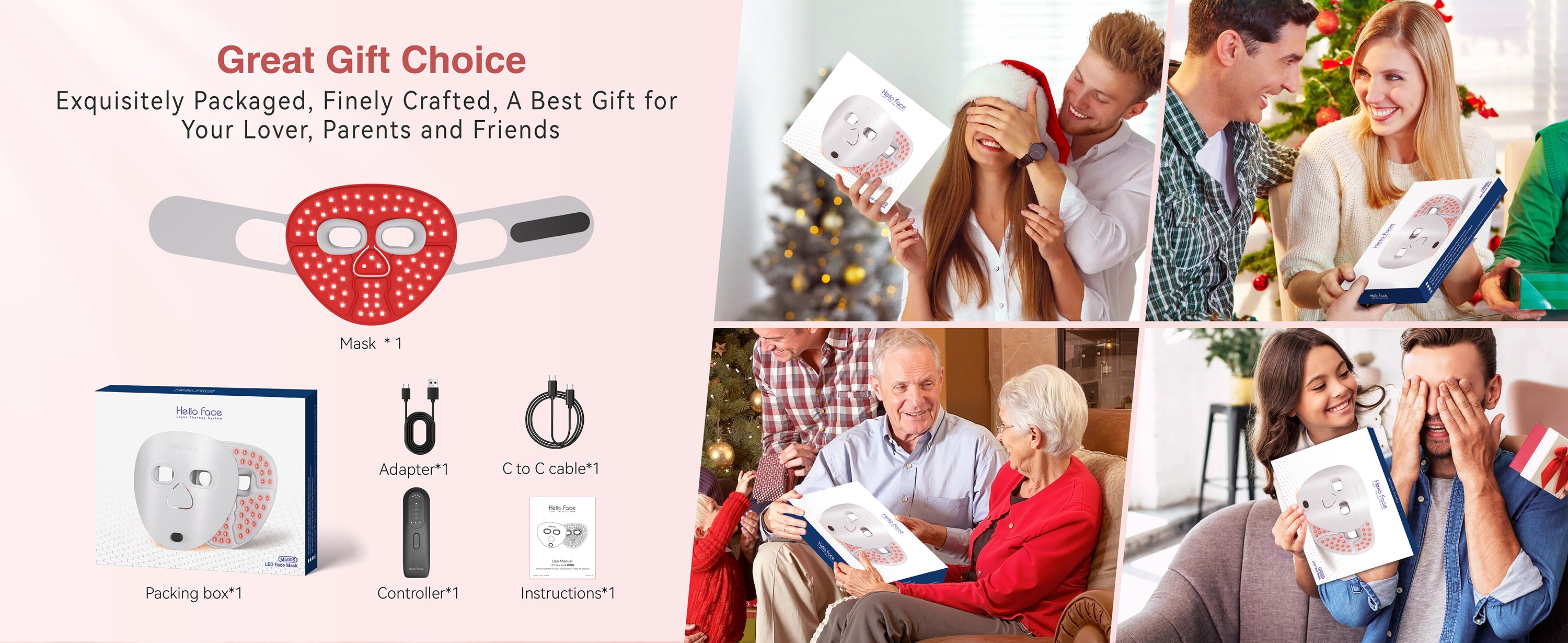M500S LED Light Therapy Mask