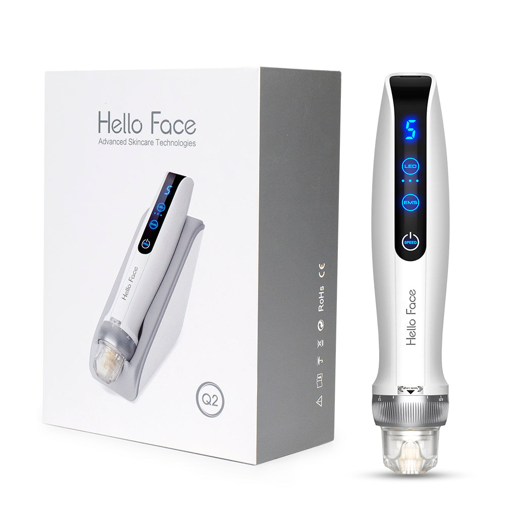 Precision Skin Revitalization Pen: Q2 Essential 2-Head Kit for Targeted Facial Renewal